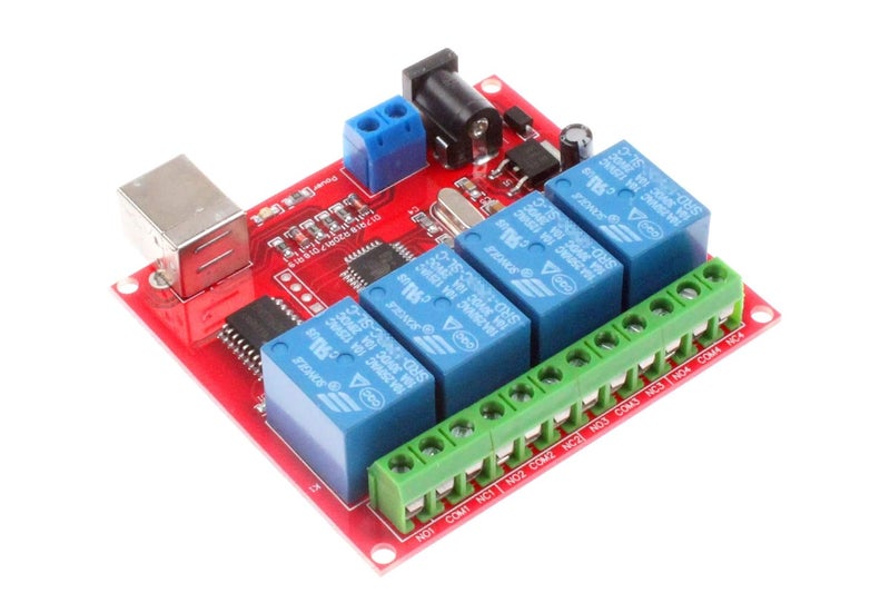 NOYITO وحدة التحكم بالتبديل الرباعية القنوات 24V USB للكمبيوتر بدون تشغيل وحدة التبديل قابلة للتوصيل والتشغيل مناسبة لجهاز الكمبيوتر الذكي - Image 4