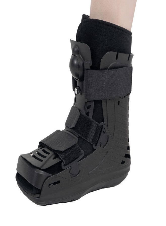 GHORTHOUD Air Cam Walker Fracture Boot Medical Inflatable Walking Boot Orthopaedic Boot for Sprained Ankle, Short Air Walker Brace for Broken Foot Achilles Tendon Injury Black (Small) - Image 1