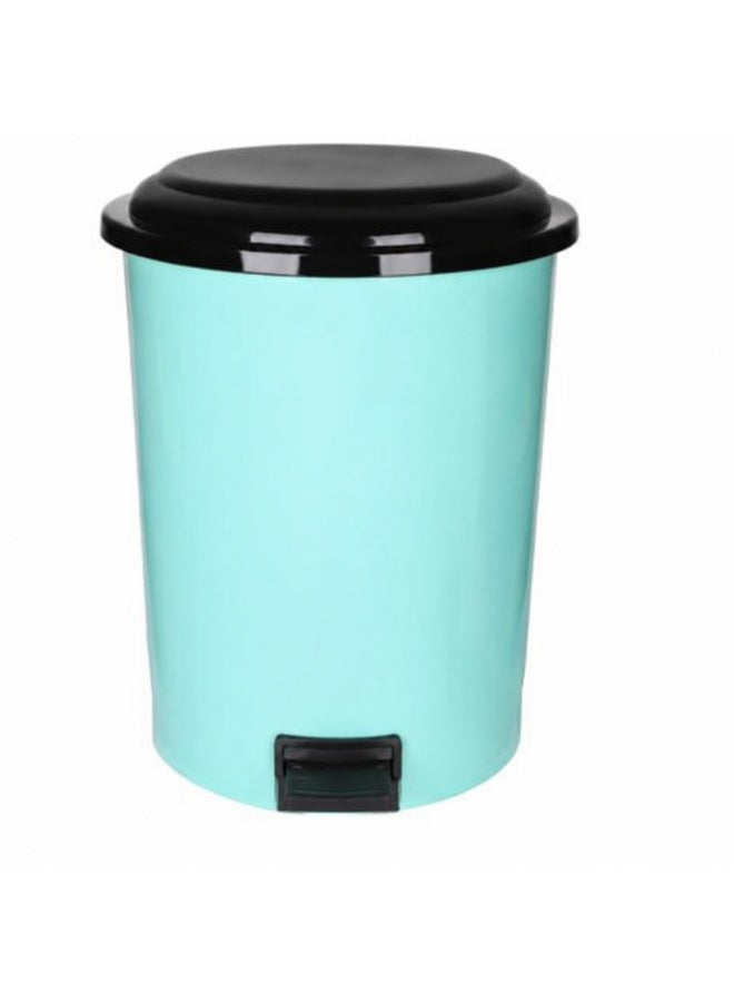 Plastic trash bin with pedal and lid, 12-liter capacity, suitable for bathroom, kitchen, and office – assorted colors. - Image 5