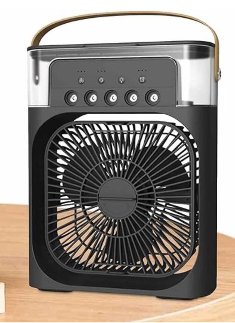 DubaiGallery - Portable Fan With Spray Cooling, Suitable For Home, Dormitory, Office, Desktop, Humidification And USB Charging Multi-Functional Silent Fan - 1pc - Image 1