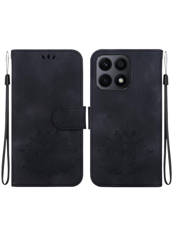 The Bros Case For Honor X8a Lotus Embossed Leather Phone Case  - Image 1