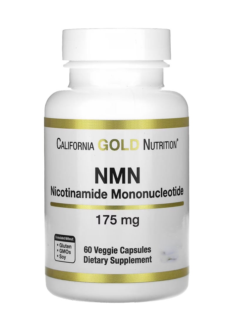 California Gold Nutrition - NMN 175 mg 60 Veggie Capsules - Image 1