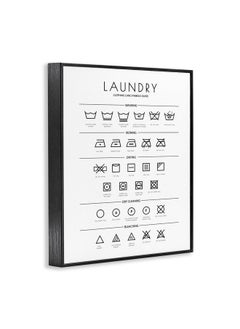 Stupell Industries Stupell Industries Laundry Cleaning Symbols Minimal Design Framed Giclee Art Design by Martina Pavlova  - Image 3