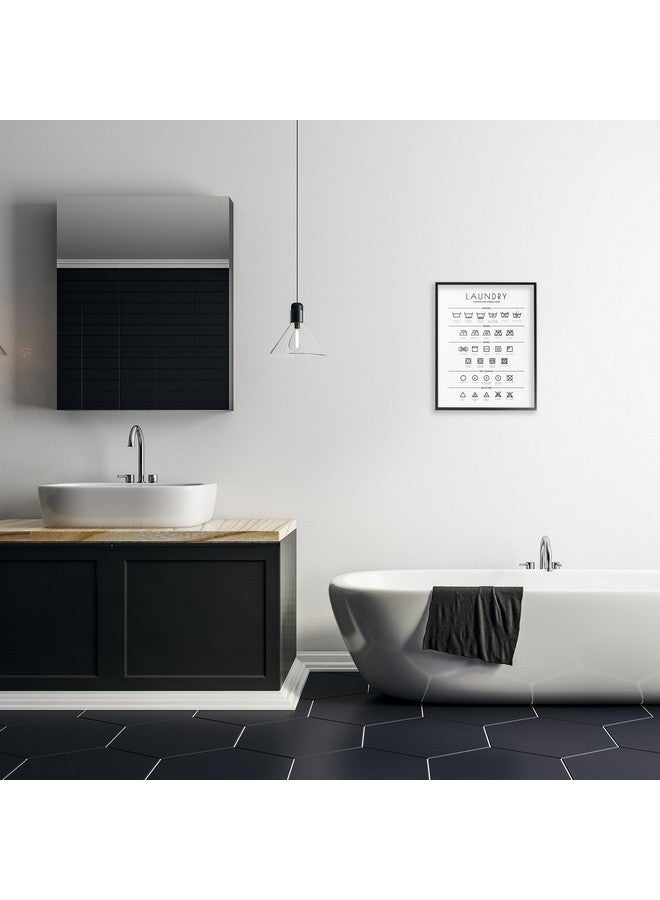 Stupell Industries Laundry Cleaning Symbols Minimal Design Framed Giclee Art Design by Martina Pavlova - Image 2
