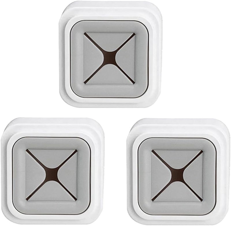 FUOYLOO Punch-Free Wall Towel Holders 3pcs Set Gray Bathroom Kitchen Rag Organizer Hooks for Home Storage - Image 1