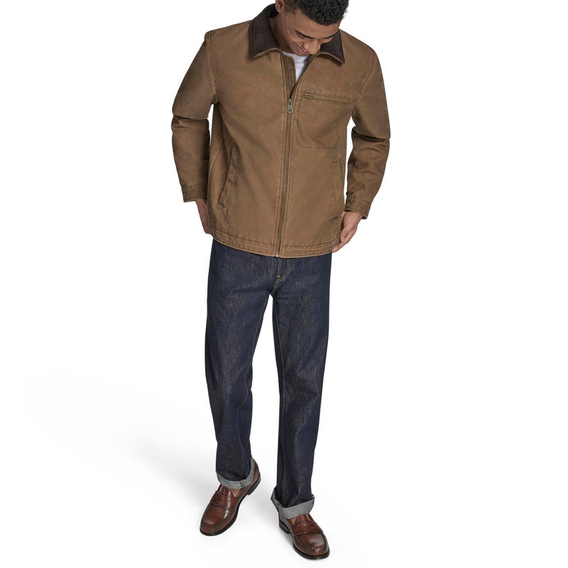 Levi's Men's Cotton Depot Jacket with Corduroy Collar, Worker Brown Wax Look, Medium - Image 5