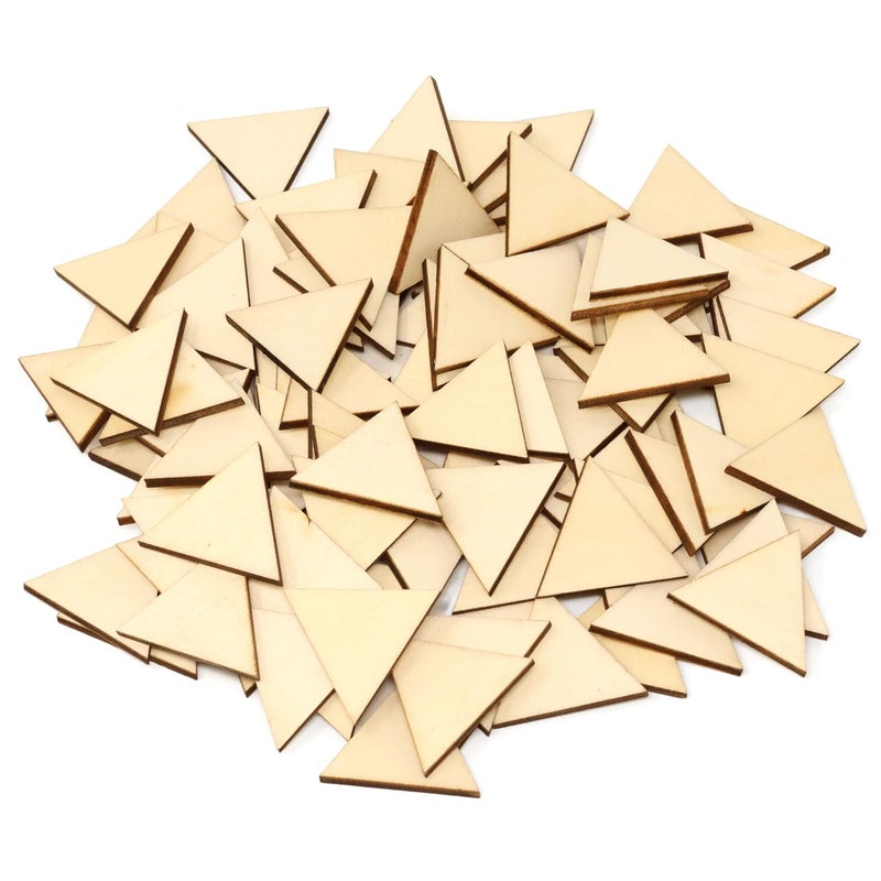 yueton 100PCS 30mm12inch Triangle Unfinished Blank Wood Pieces for DIY Crafts Home Decoration Board Games Early Childhood Education - Image 3