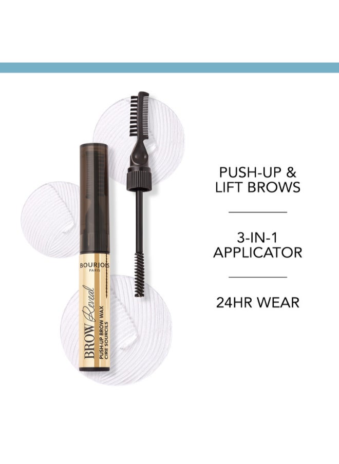 BOURJOIS PARIS - Brow Reveal Push-up Styling Wax - 01 - Clear, 6ml - Image 1