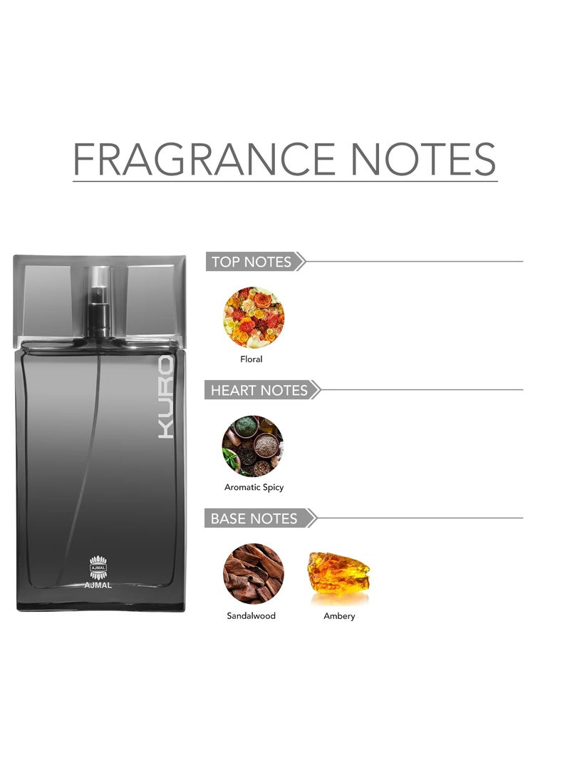 Ajmal Kuro Eau De Parfum For Men - 90 ML - Image 4