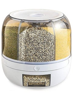 SILVER CREST Rotatable Cereal/Grain Dispenser 15Lbs, 360° Food Dispenser with One-Click Precision for Small Grains, Beans, and Rice Storage in Kitchen  - Image 1