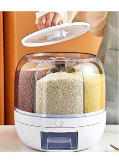 SILVER CREST Rotatable Cereal/Grain Dispenser 15Lbs, 360° Food Dispenser with One-Click Precision for Small Grains, Beans, and Rice Storage in Kitchen  - Image 4