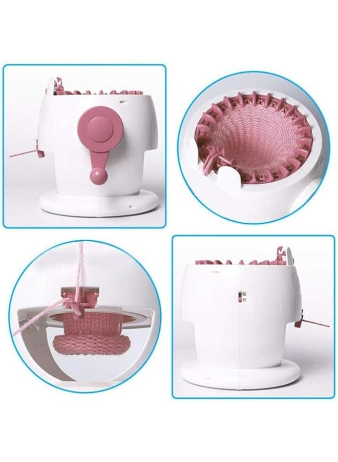 22 Needles Knitting Machine with Electric Adapter, Knitting Board Rotating Double Loom with Crank Handle Adapter Hex Steel Bit for Automatic Knit - Image 3