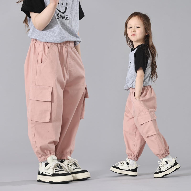 MINI PANDA Toddler Pants Girls&Boysï¼ŒStretch Twill Chino Toddler Pants Pink - Image 2