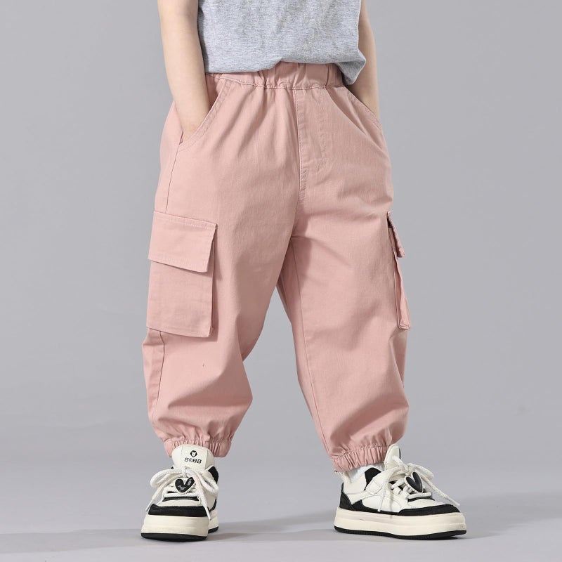 MINI PANDA Toddler Pants Girls&Boysï¼ŒStretch Twill Chino Toddler Pants Pink - Image 5