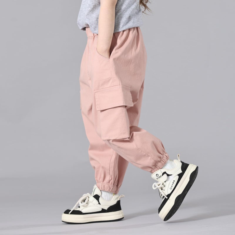 MINI PANDA Toddler Pants Girls&Boysï¼ŒStretch Twill Chino Toddler Pants Pink - Image 4