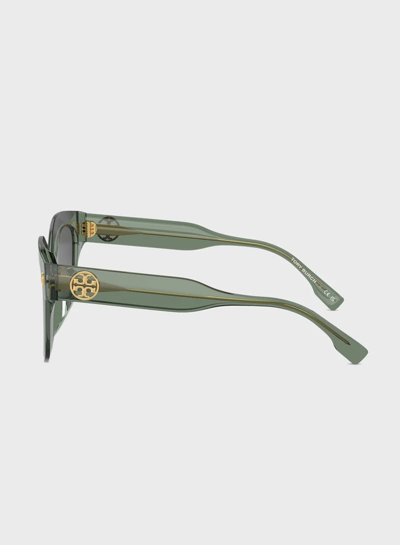توري بورش 0Ty7201U Square Sunglasses