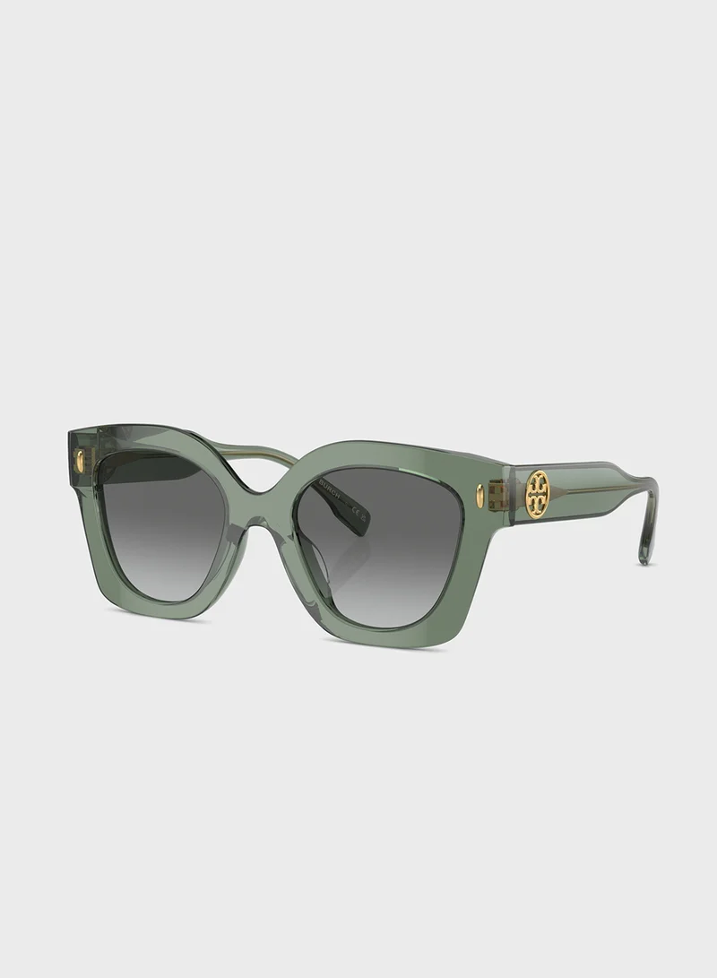 توري بورش 0Ty7201U Square Sunglasses
