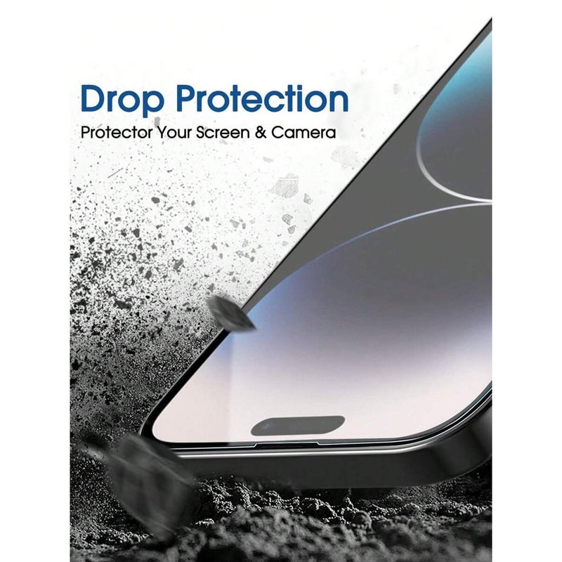 2 قطعة حماية زجاجية مقواة عالية الوضوح متوافقة مع iPhone 12 Pro Max - Image 4