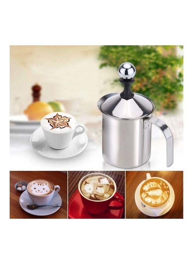Generic Double Mesh Milk Frothier 400ml Silver/Black  - Image 2