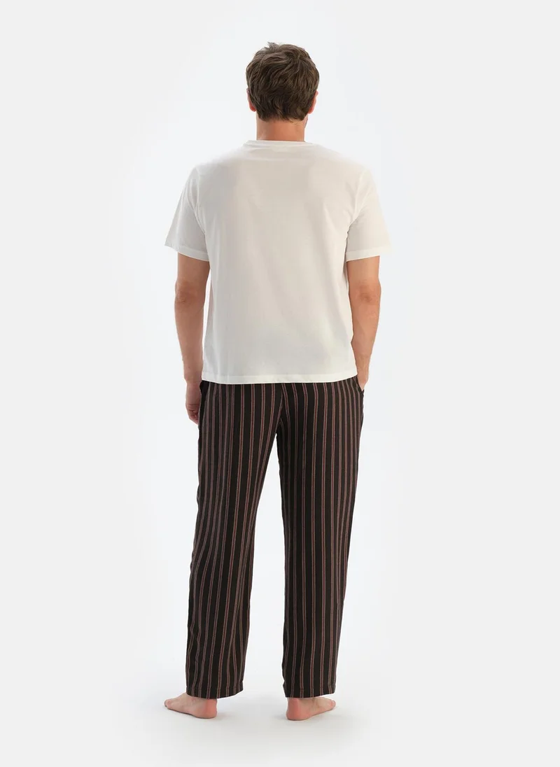 dagi Striped Trousers Viscose Mid Rise Sleepwear