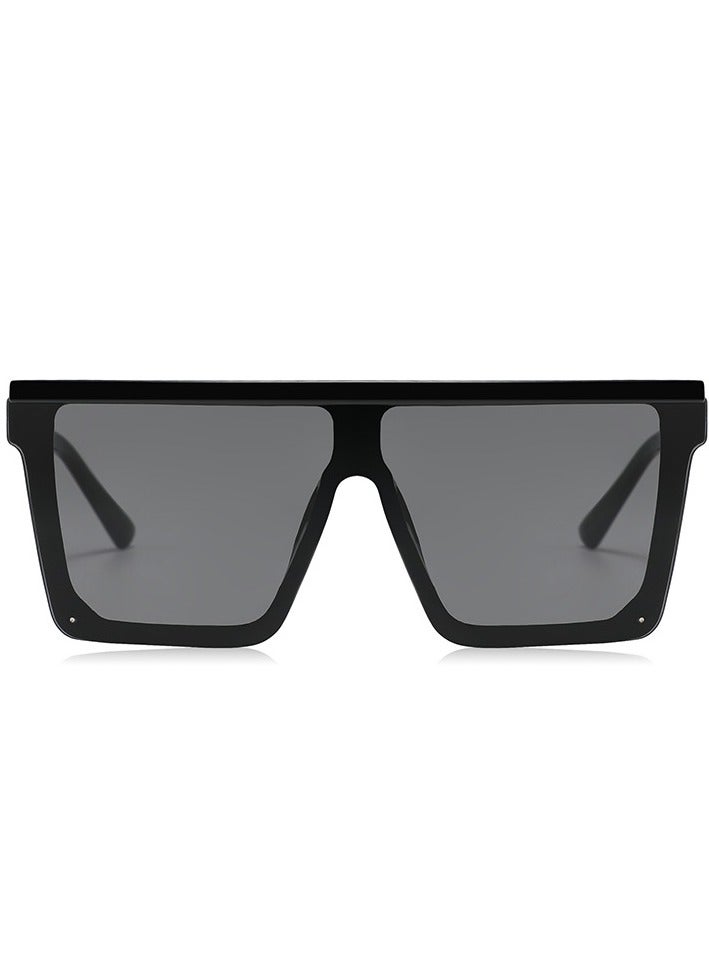JAKTK Large square frame integrated glasses retro sunglasses for men and women color film windproof sunshade sunglasses - Image 3