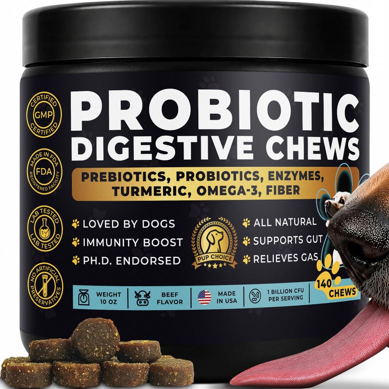 Pup Choice Probiotics for Dogs Digestion Gut Health Firmer Stool - Image 3