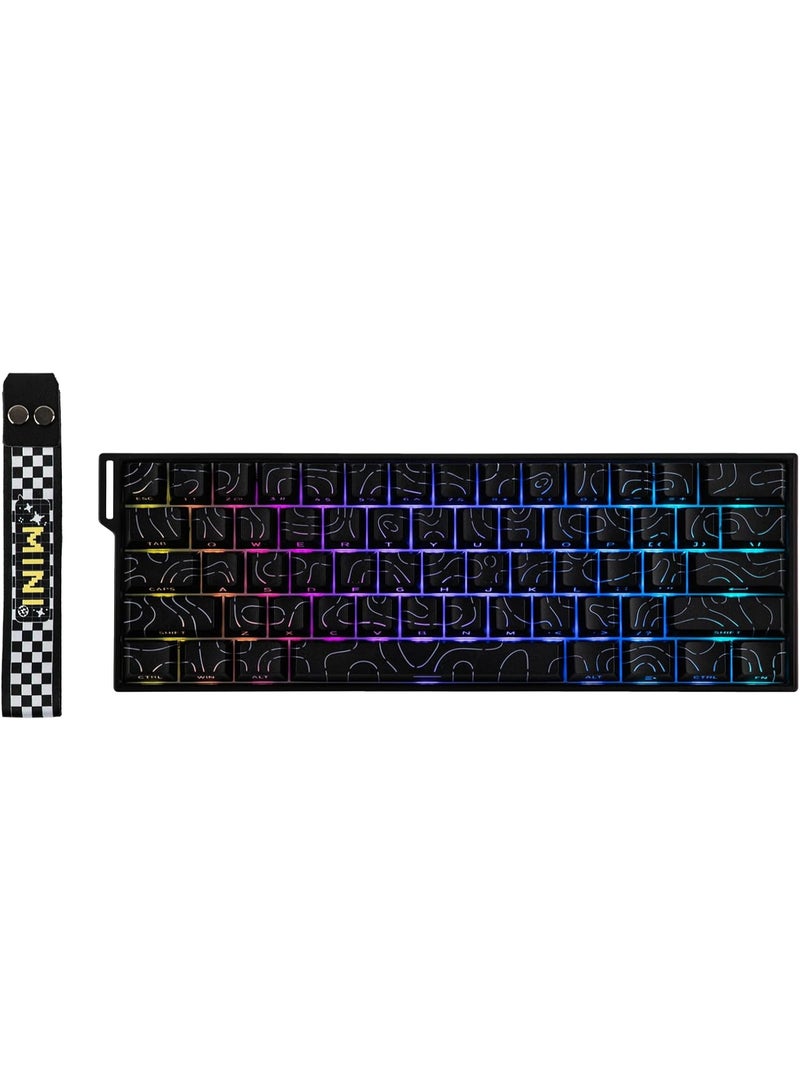 AULA MINI60 HE MAX Wireless Hall Effect Gaming Keyboard 60% 61-Key with Adjustable Actuation Rapid Trigger 0.01mm Sensitivity Tri-Mode Bluetooth 5.0 / 2.4GHz / USB-C RGB Backlit PBT Keycaps SOCD DKS Magnetic Custom Keyboard for PC Mac - Image 2