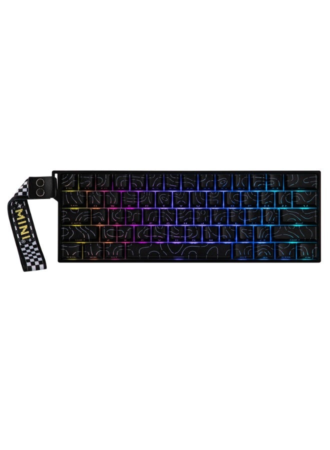 AULA MINI60 HE MAX Wireless Hall Effect Gaming Keyboard 60% 61-Key with Adjustable Actuation Rapid Trigger 0.01mm Sensitivity Tri-Mode Bluetooth 5.0 / 2.4GHz / USB-C RGB Backlit PBT Keycaps SOCD DKS Magnetic Custom Keyboard for PC Mac - Image 1