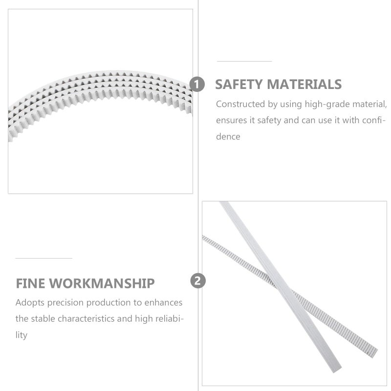 White 10mm Open Loop Timing Belt 1 Meter For 3D Printer Synchronous Pulley Drive - Image 4