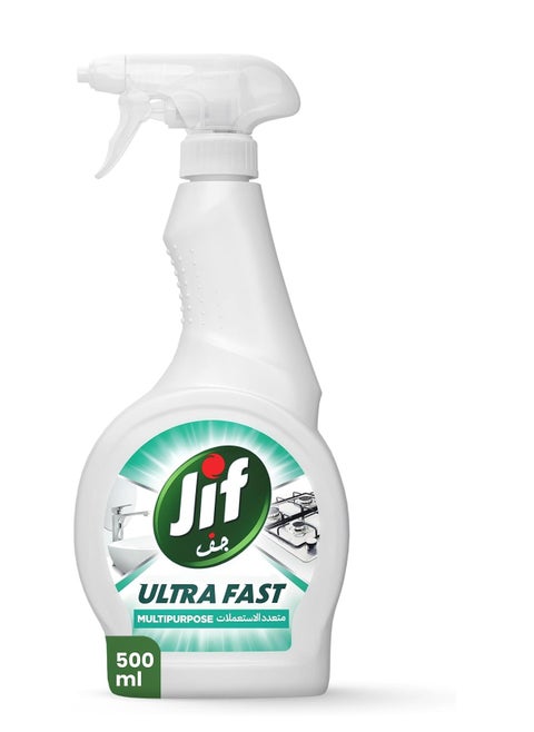 Jif Ultra Fast Multi-Purpose Cleaning Spray, 100% Stain & Mildew Removal, 500ml