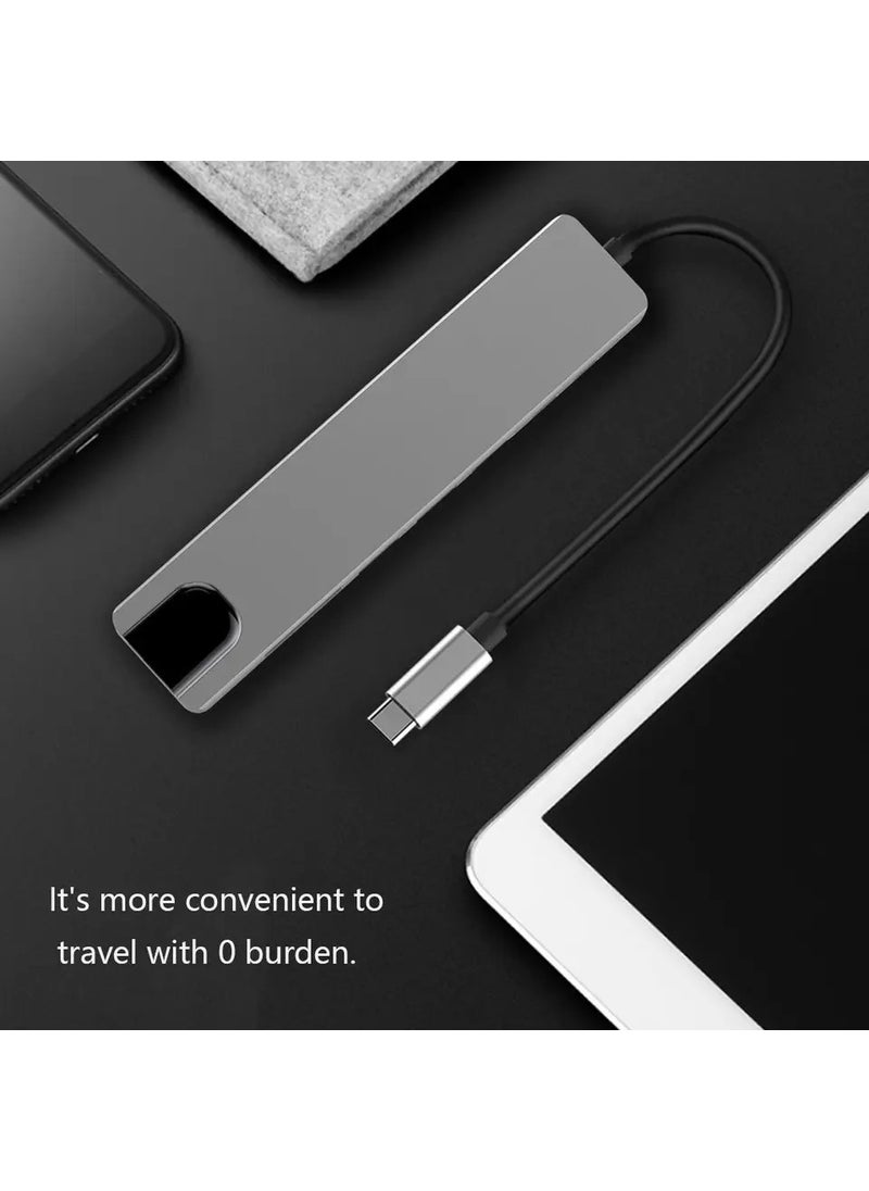 Megamus - 4K Multifunctional Adapter 8V1 USB RJ45 HD Ethernet Adapter USB 3.0 Card Reader PD/SD/TF - Image 1