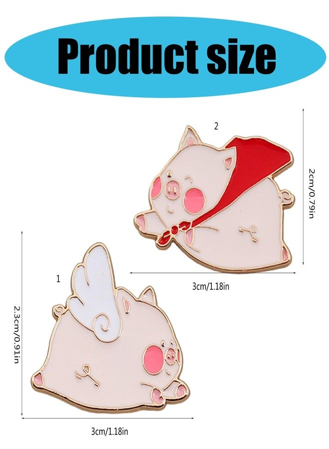 YZYDF Animal Pin Alloy Brooch Multifuntional Accessory Cartoon Flying Pigs Pin Animal Brooch Present for Fashion Enthusiasts - Image 3