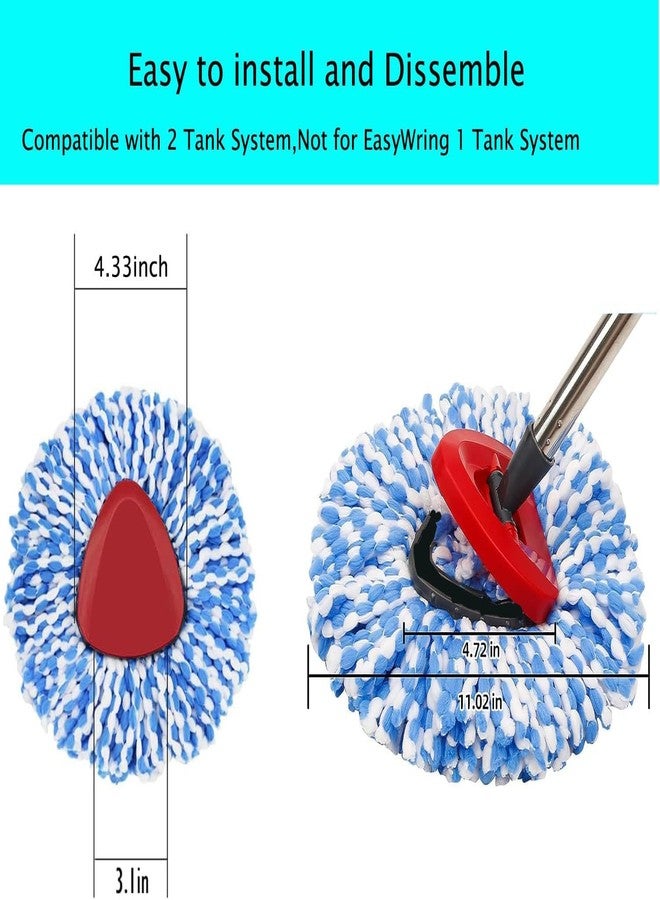 YWSHF Spin Mop Replacement Heads Compatible with RinseClean 2 Tank Mop System,Microfiber Mop Refill Heads for Cleaning All Hard-surfaced Floor - Image 5