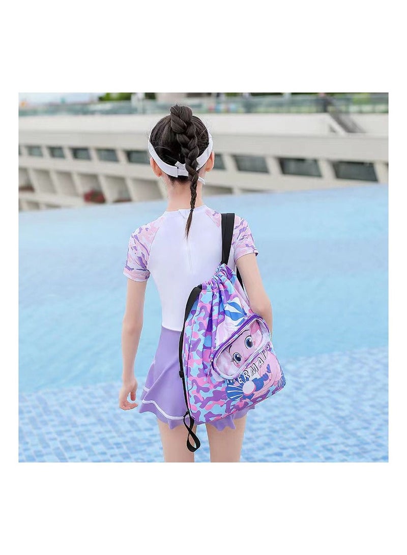 Generic 1-Piece Dry Wet Separation Fitness Bag,Waterproof Beach Swimming Bag Storage Backpack,Sports Equipment Swimming Bag,School Dry and Wet Separated Backpack with Storage Layer for Special Items  - Image 1
