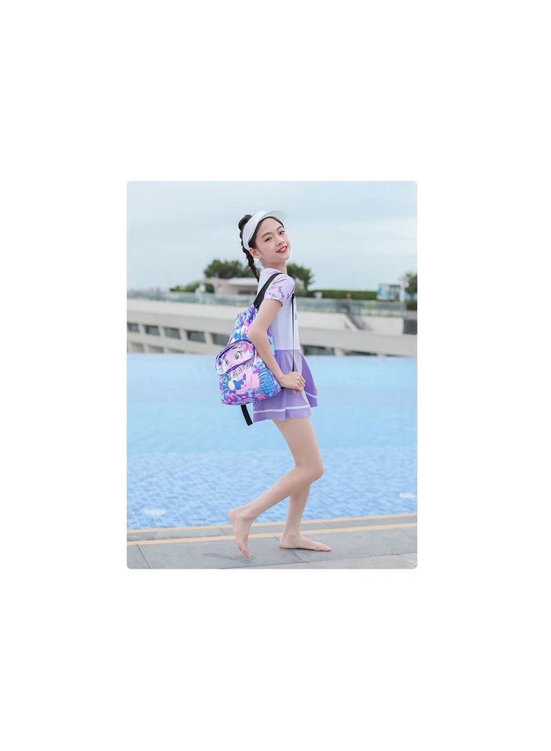 Generic 1-Piece Dry Wet Separation Fitness Bag,Waterproof Beach Swimming Bag Storage Backpack,Sports Equipment Swimming Bag,School Dry and Wet Separated Backpack with Storage Layer for Special Items  - Image 3