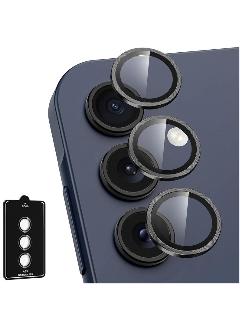general Galaxy A55 5G Camera Lens Protector 9H Tempered Glass Camera Cover Protector Metal Individual Ring for Galaxy A55 - Image 1