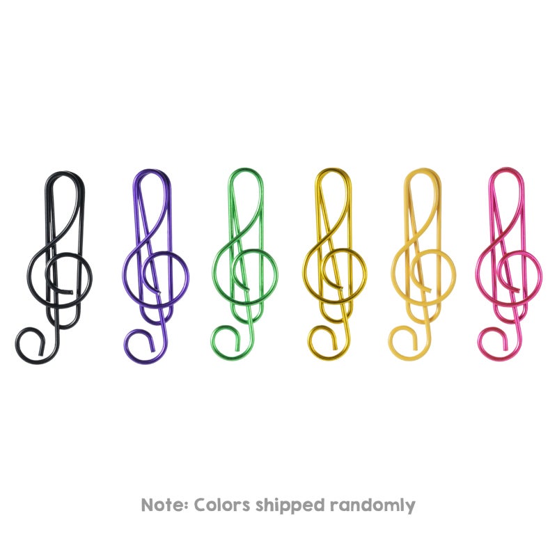 Music Note Paper Clips: 50 Rainbow-colored Superior Metal Wire - Durable Slip-resistant Cute Paper Clips for Music Lovers, Students, Office Workers And Home Use - Image 4