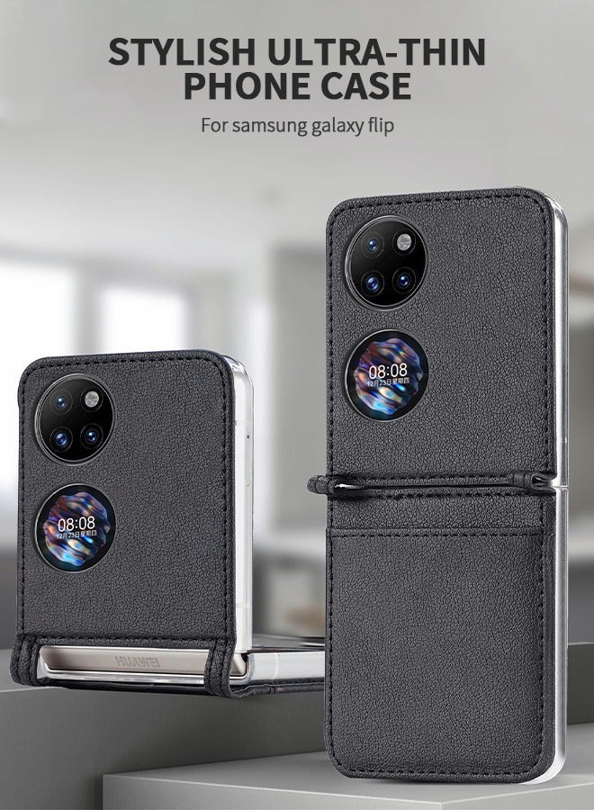 GROIC Flip Case for Huawei P50 Pocket 6.9 Inch Case,Case Wallet with Card Slots, PU Leather + Hard PC Protective Phone Case Cover - Image 3