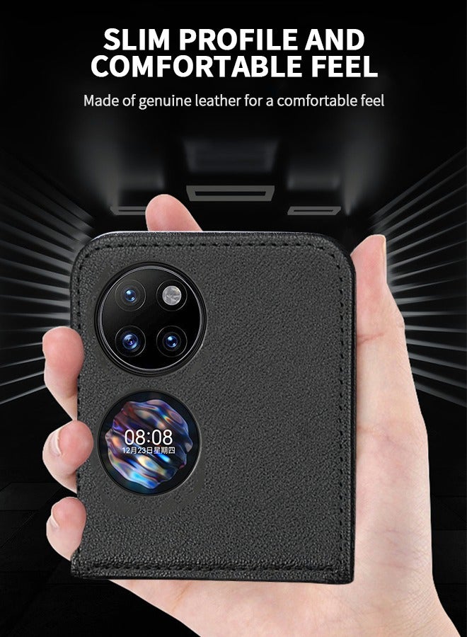 GROIC Flip Case for Huawei P50 Pocket 6.9 Inch Case,Case Wallet with Card Slots, PU Leather + Hard PC Protective Phone Case Cover - Image 5