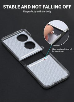 GROIC جراب قابل للطي لهاتف Huawei P50 Pocket مقاس 6.9 بوصة، جراب محفظة مع فتحات للبطاقات، جراب واقٍ من الجلد الصناعي + جراب حماية صلب من البولي كربونات  - Image 4