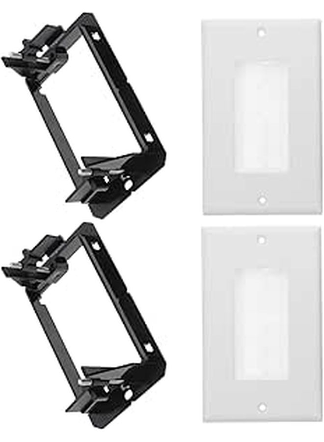 Homoyoyo 4 Pack Cable Pass Through Wall Plate with Frame Low Voltage Entry  Cable - Image 1