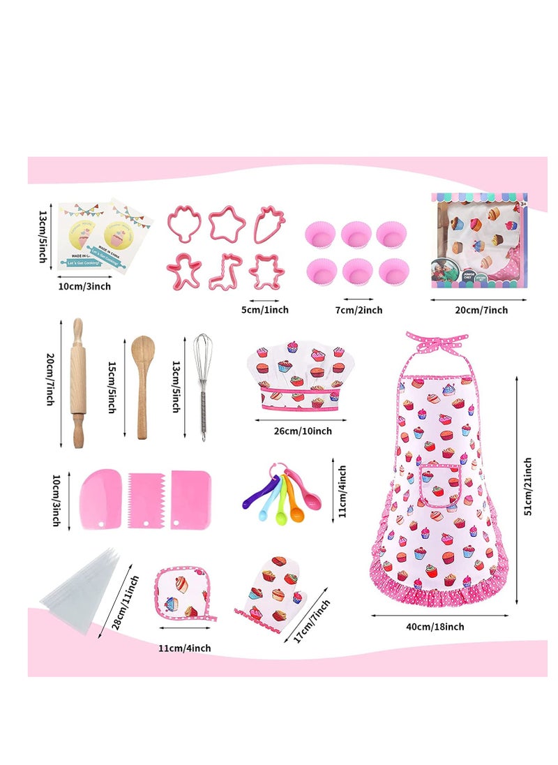 Excefore - Baking Set for Kids 17Pcs Kitchens Accessories Toys Cooking Supplies Girls Boys Cooking Playset with Utensils Children Kitchen Utensils for Child Chefs - Image 1