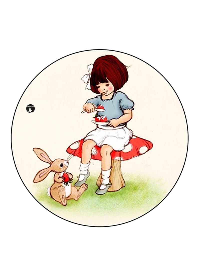 RKN Girl Printed Mouse Pad  Multicolour
