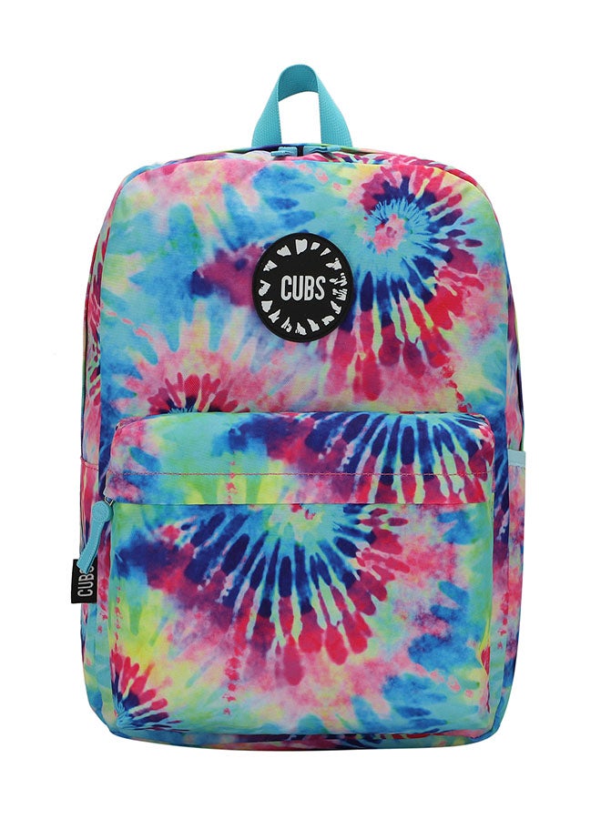 CUBS Tie Dyed Waterproof Kids 28L Backpack with zip closure Ideal for 6-12 years age group, Compatible with 15" Laptop - Image 1