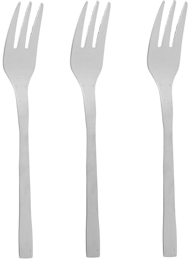 زينيا طقم شوك زينيا للحلوى من الفولاذ المقاوم للصدأ رفيع/مرآة، مكون من 3 قطع - Image 1