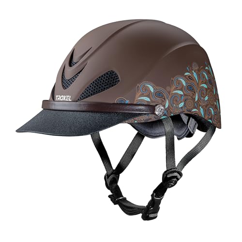 Troxel Dakota Trail Horse Riding Helmet, Low-Profile Light Adjustable Design, Horseback Riding Gear, Extra Large (7-3/8 - 7-3/4), Turquoise Paisley - Image 5