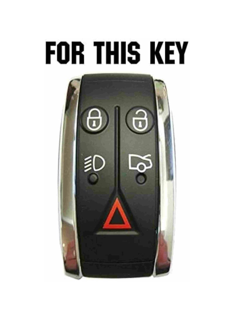 بيعتكلها غطاء حماية لمفتاح السيارة عن بعد من السيليكون بخمسة أزرار، متوافق مع جاكوار XK XF XJ8 XK8 XRR - Image 4