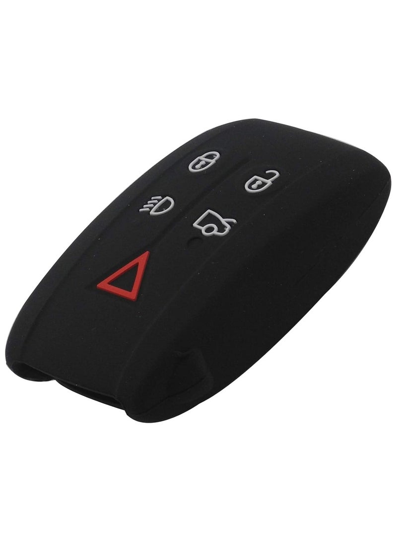 بيعتكلها غطاء حماية لمفتاح السيارة عن بعد من السيليكون بخمسة أزرار، متوافق مع جاكوار XK XF XJ8 XK8 XRR - Image 2