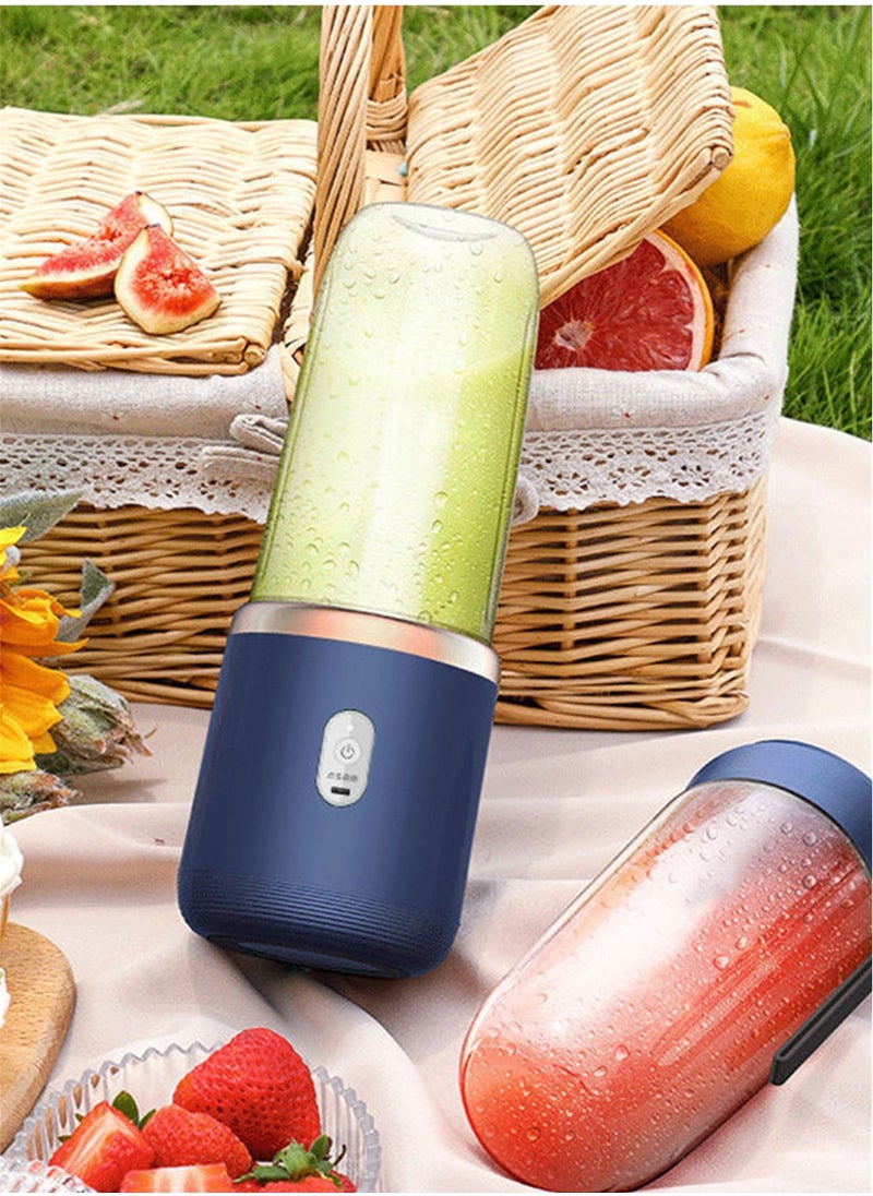Portable Personal Blender for Smoothie and Shakes 5 V  40W 21000Hz Powerful 3D Blades USB Rechargeable Juicer Cup