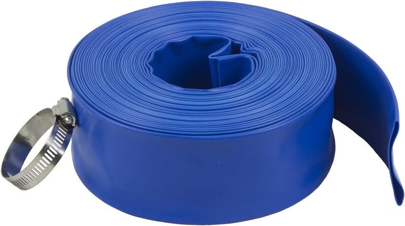 Poolmaster 32170 Heavy-Duty Backwash Hose - 1-1/2 Inch x 50 Feet, Blue - Image 1